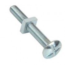 Roofing Bolt & Square Pressed Nut BZP