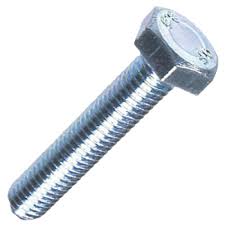 M12 x 130mm Hex Set Screw 8.8 BZP