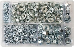 Assortment Box - Flanged Serrated Nuts BZP